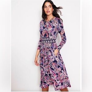 Boden Thea  Long Sleeve Jersey Dress